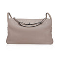Lindy 45 Bag Gris Tourterelle Clemence Leather with Palladium Hardware
