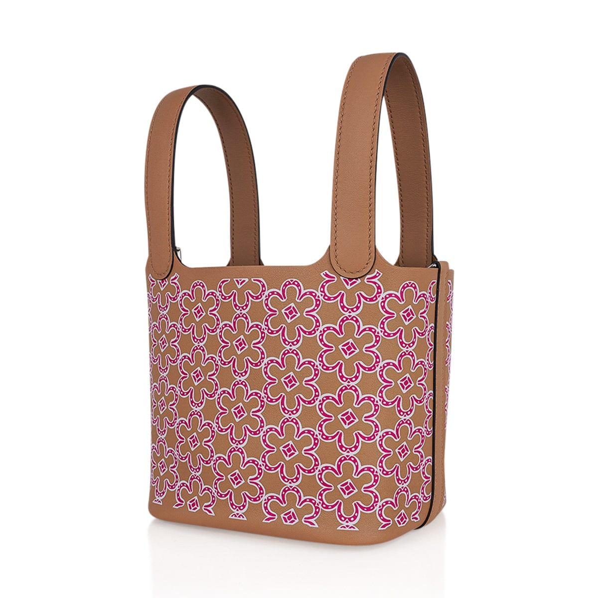 Picotin Lock 14 Micro Lucky Daisy Bag Chai with Rose Palladium Hardware