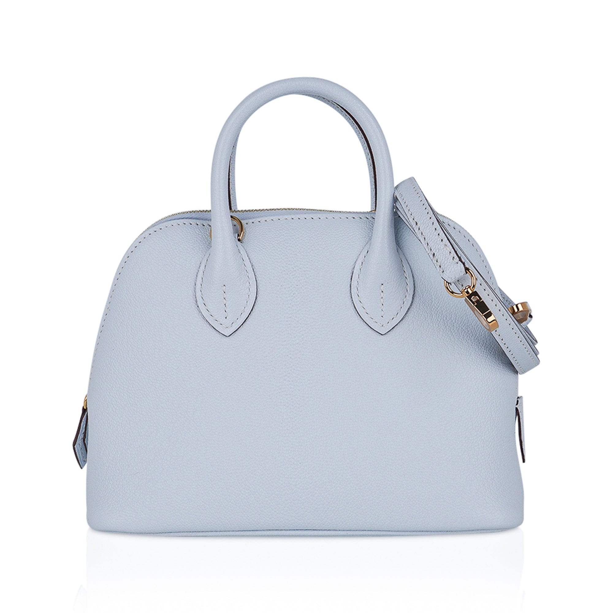 Mini Bolide 1923 Bleu Brume 25 Bag Evercolor Leather Gold Hardware Gold Hardware
