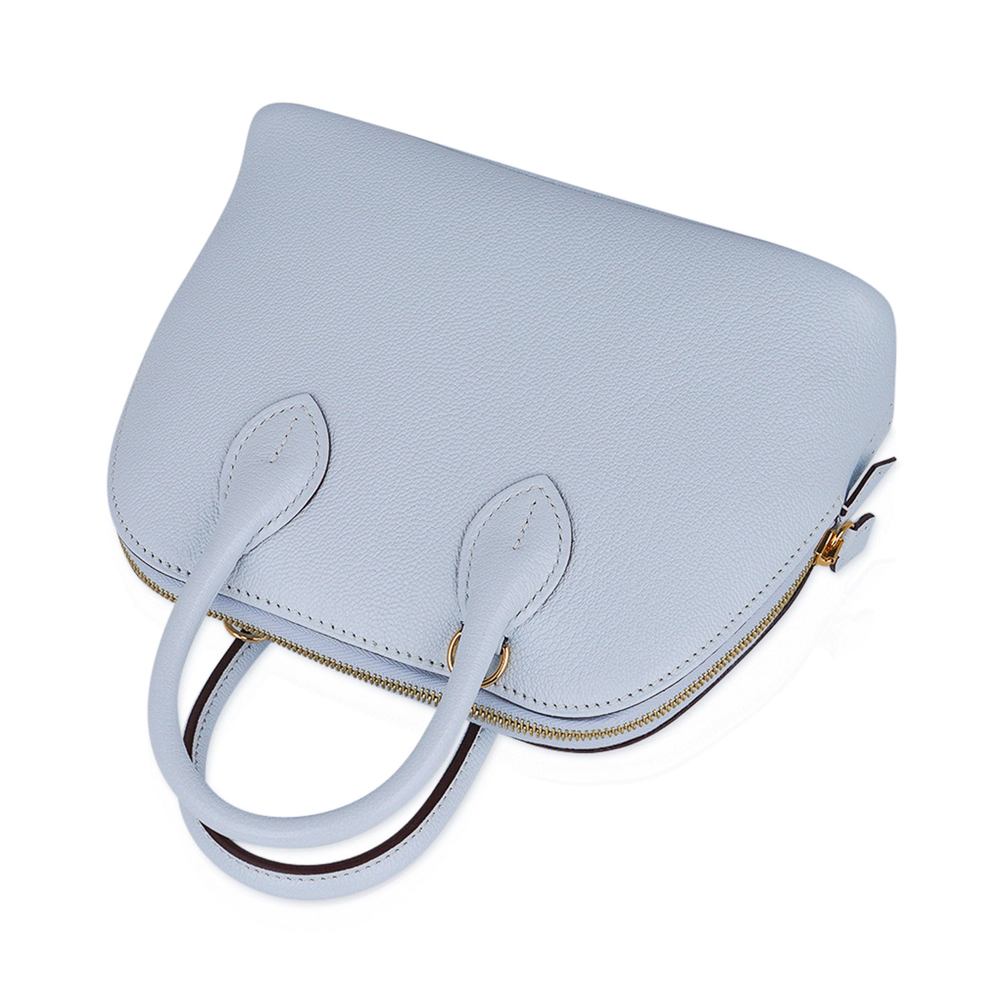 Mini Bolide 1923 Bleu Brume 25 Bag Evercolor Leather Gold Hardware Gold Hardware
