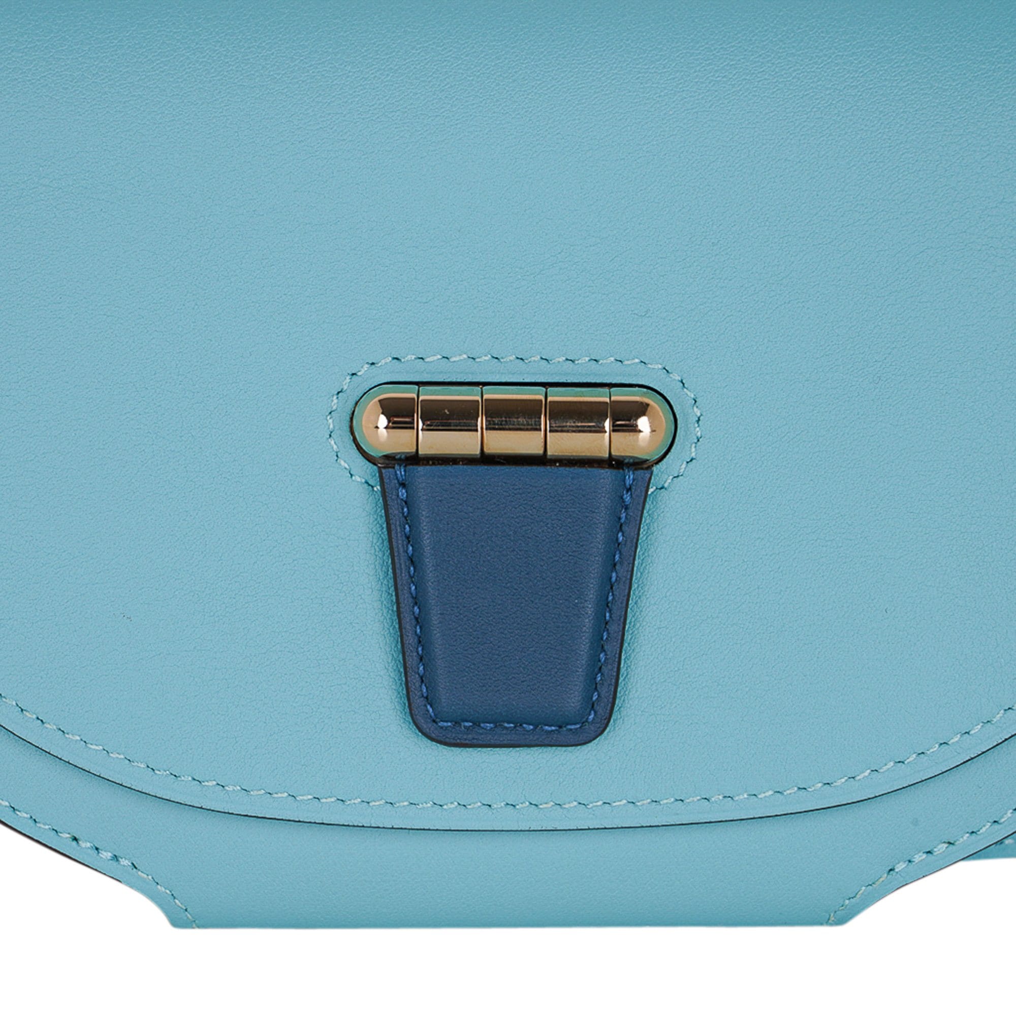 Convoyeur Mini Blue Atoll / Blue Colvert Swift Gold Hardware New