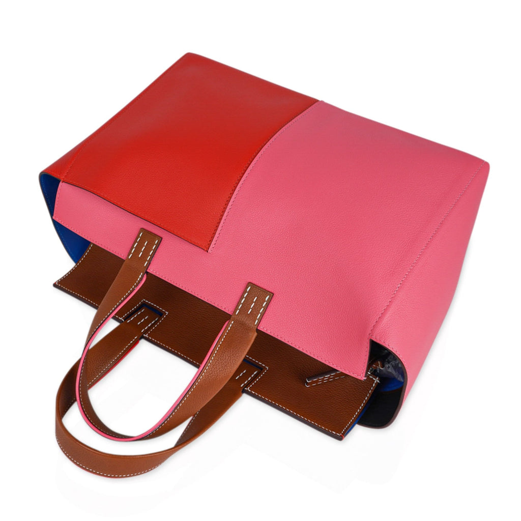 Bag Necto 34 Evercolor Rose Azalee / Capucine Fauve Palladium Tote New