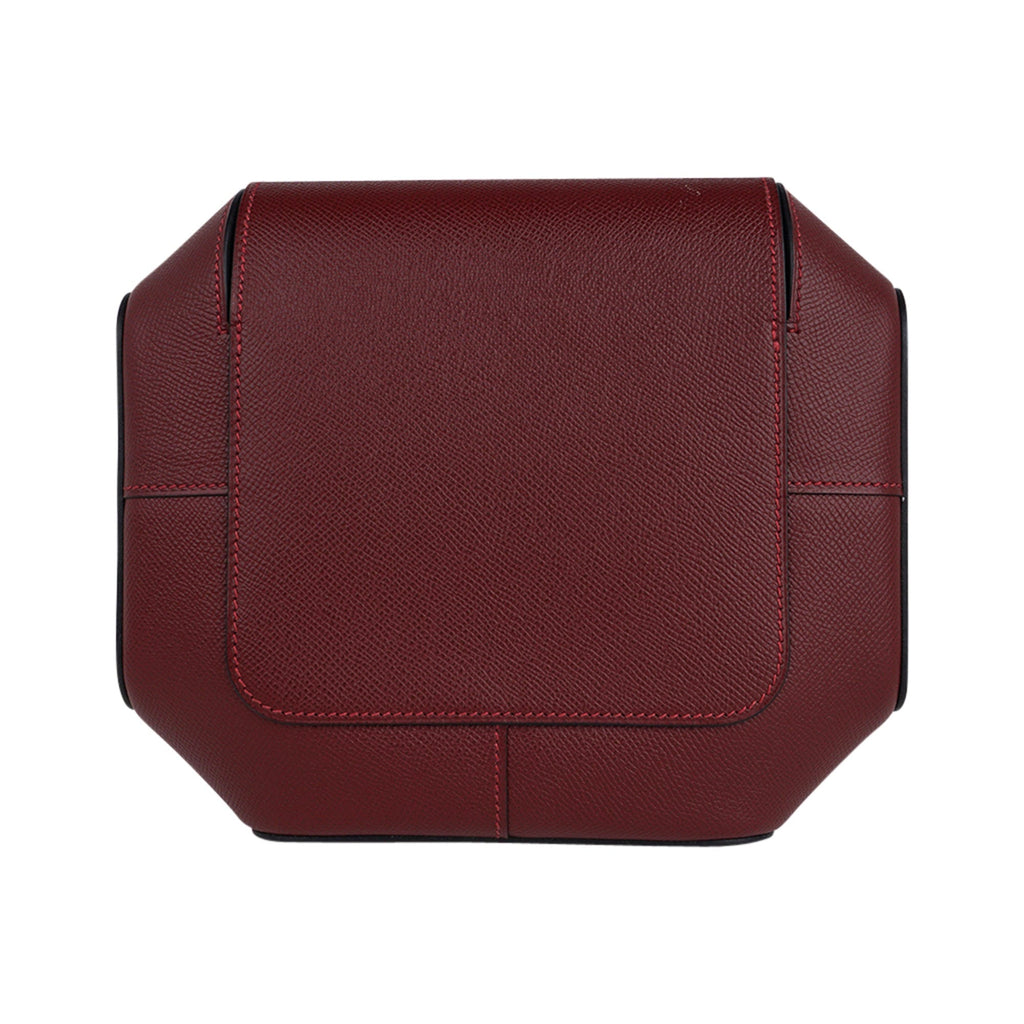 Limited Edition Octogone Pochette Clutch Bag Rouge H Epsom Leather