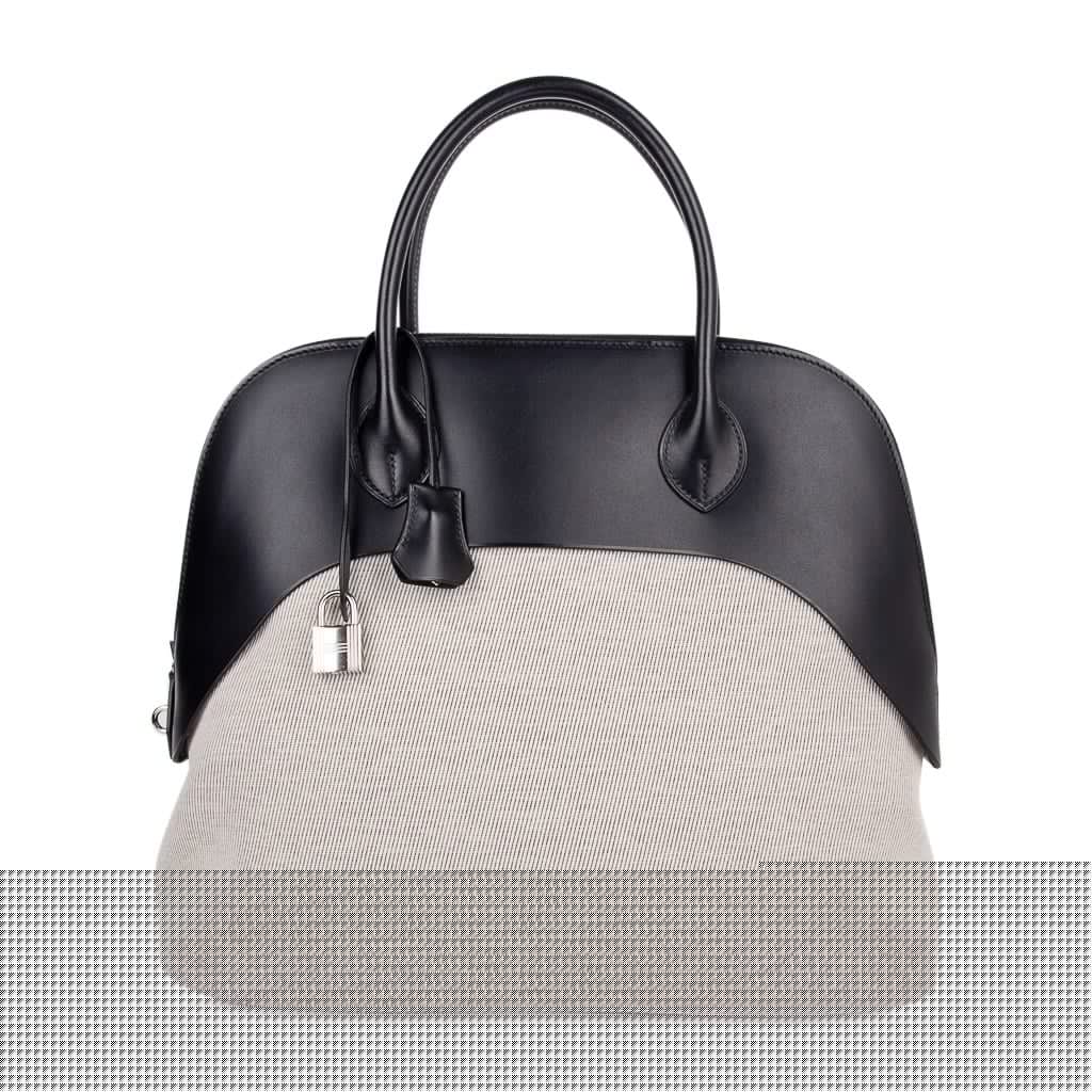 Paddock Bolide 35 Bag Toile Black Vache Hunter Leather Limited Edition