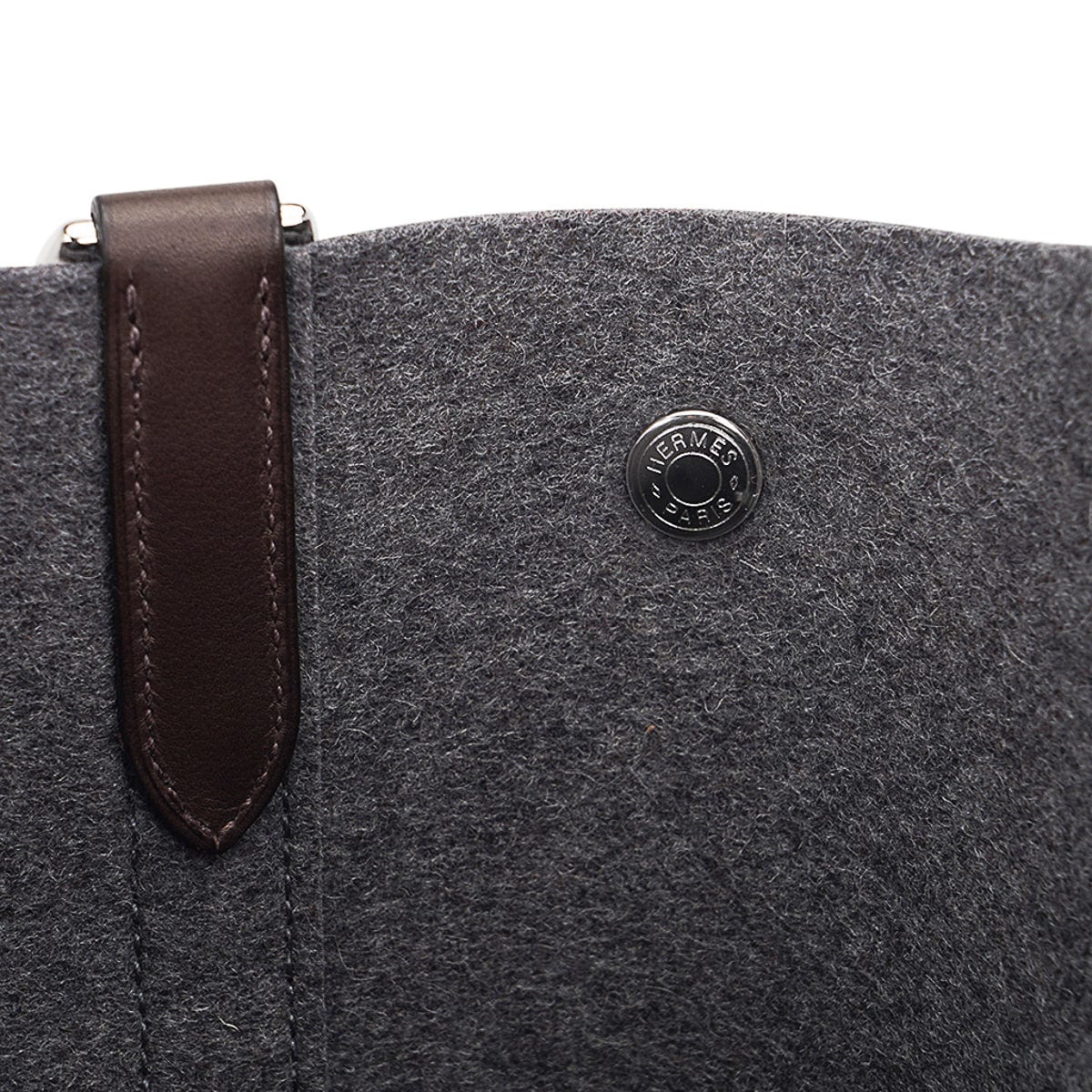 Tote Sac de Pansage Grooming Bag Gray Feutre/ Brown