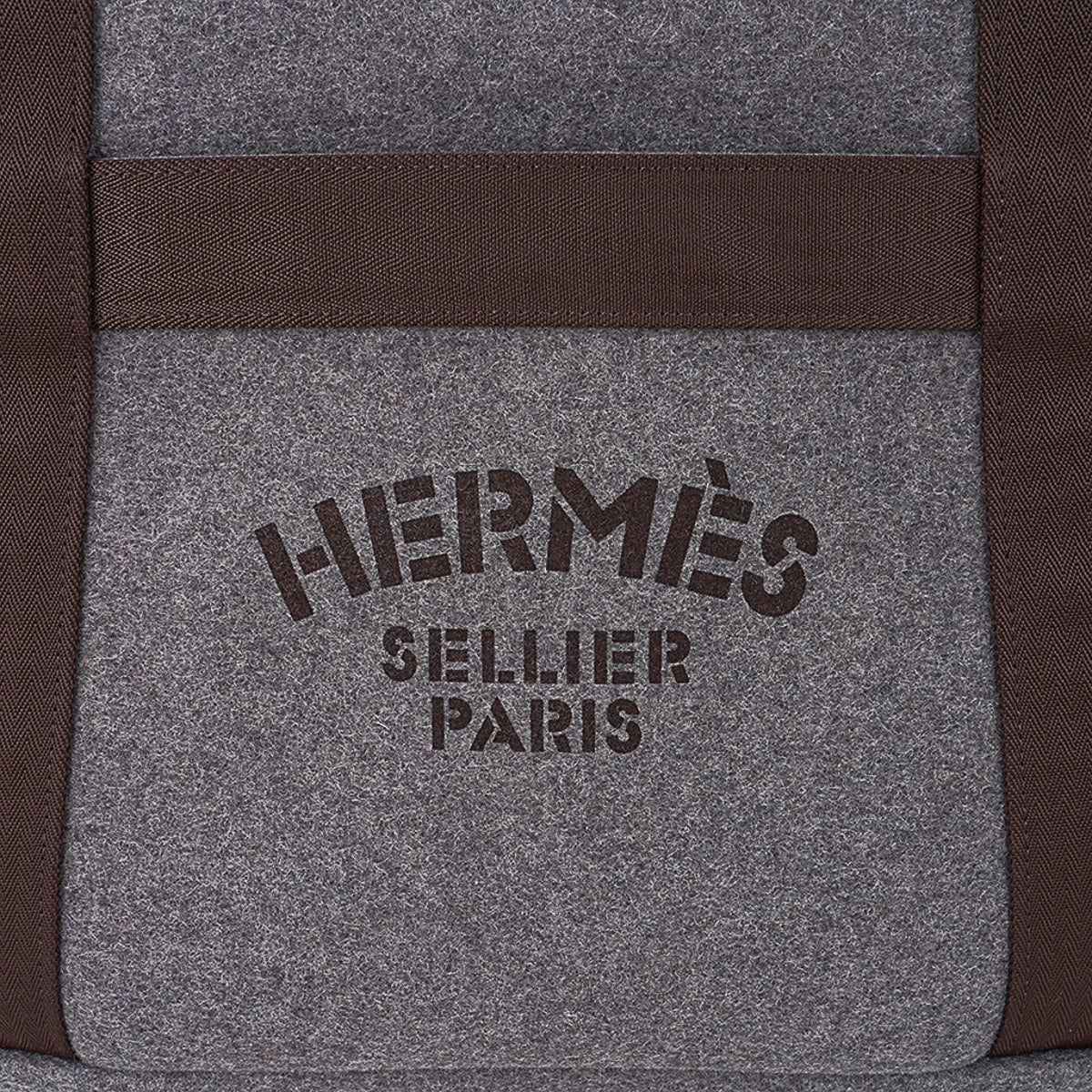 Tote Sac de Pansage Grooming Bag Gray Feutre/ Brown