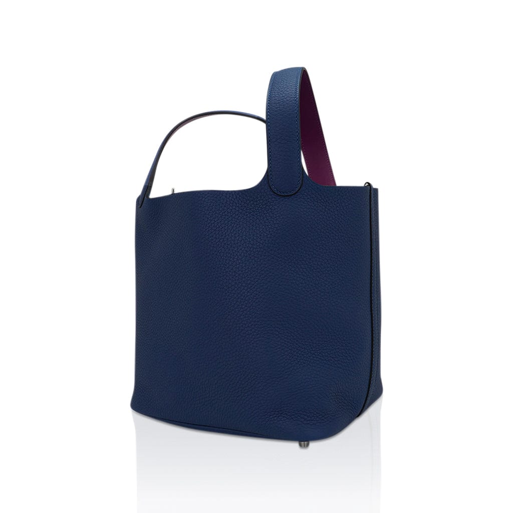 Picotin Lock Eclat 22 Bag Deep Blue Anemone Clemence Palladium
