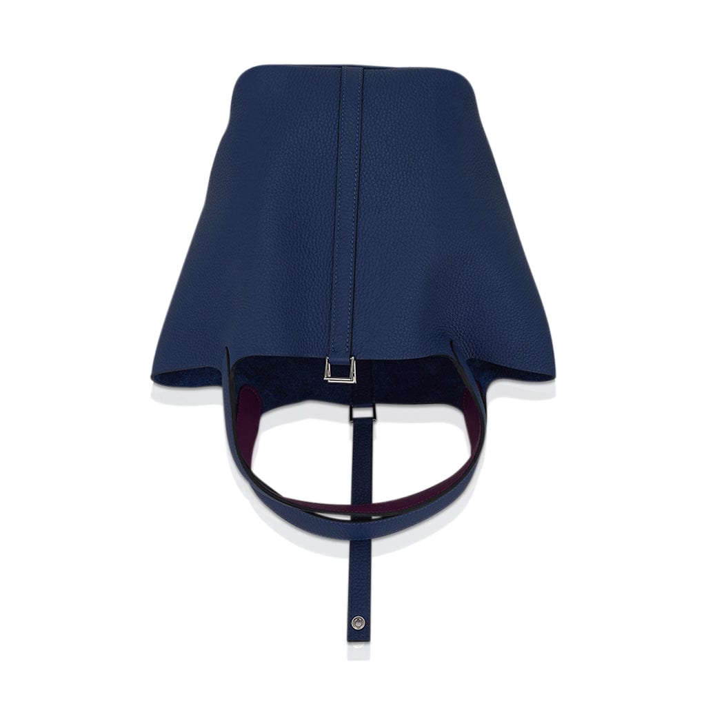 Picotin Lock Eclat 22 Bag Deep Blue Anemone Clemence Palladium