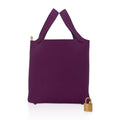 Lock 18 Bag Anemone Gold Hardware Clemence Leather