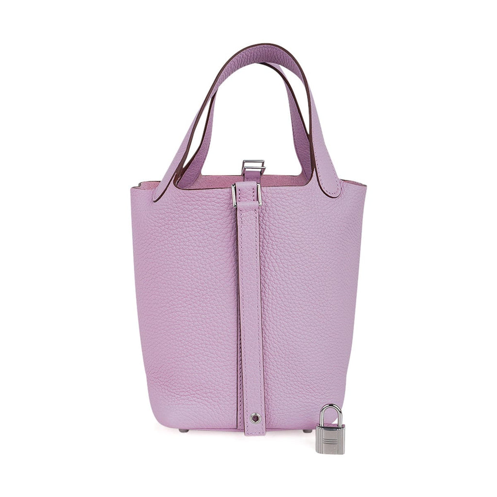 Picotin Lock 18 Mauve Sylvestre Bag Palladium Hardware