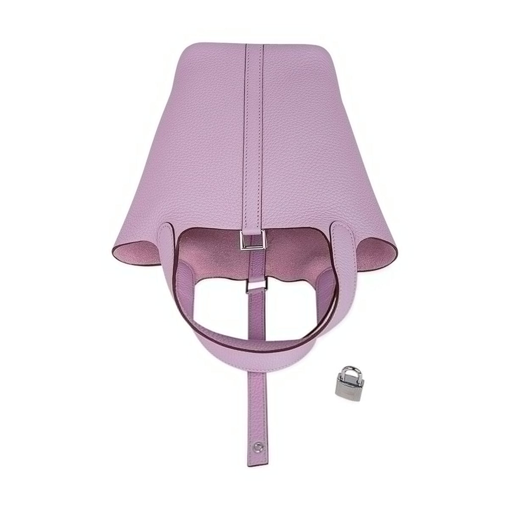 Picotin Lock 18 Mauve Sylvestre Bag Palladium Hardware