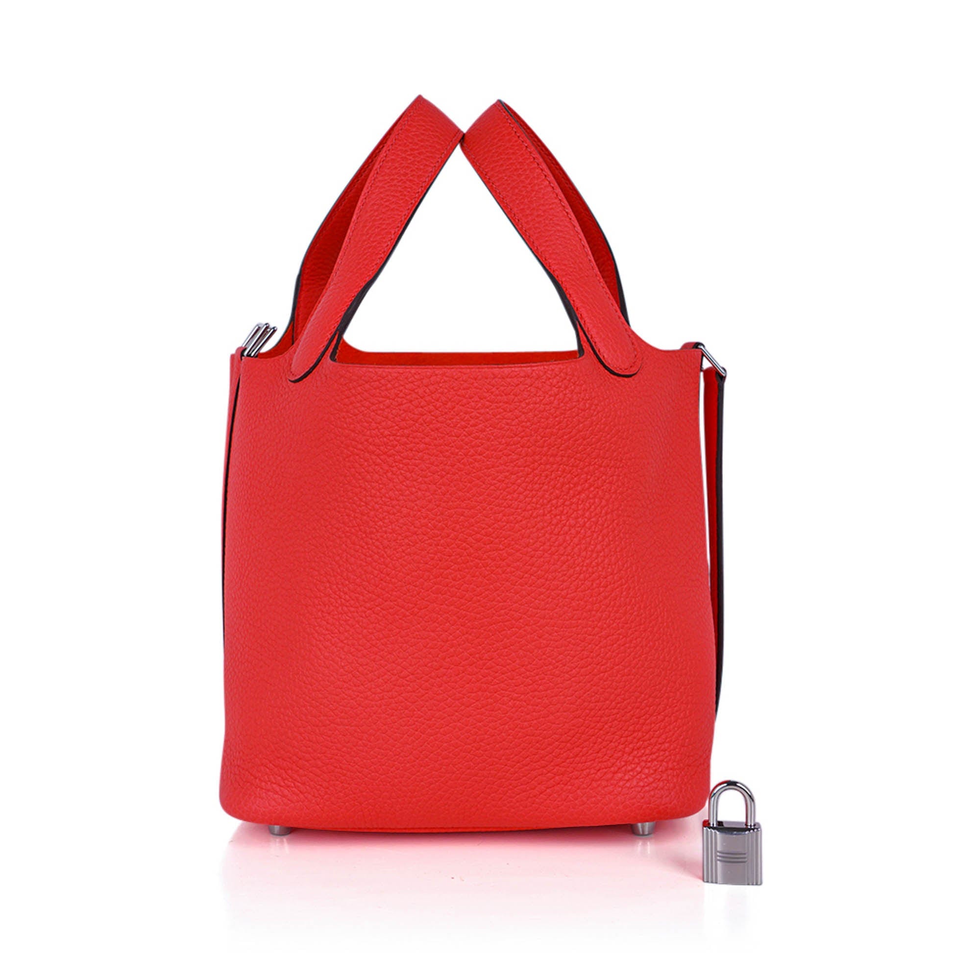 Picotin Lock 18 Rose Mexico Bag with Palladium Hardware