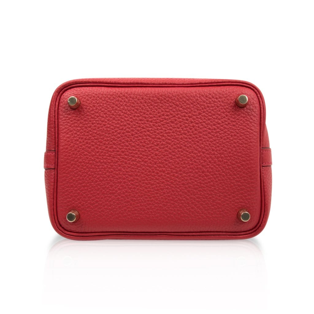 Picotin Lock 18 Rouge Casaque Clemence Gold Hardware