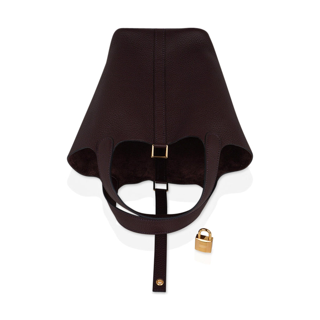Picotin Lock 18 Bag Rouge Sellier Gold Hardware Clemence Leather