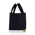 Picotin Lock 22 Bag Black Tote Clemence Gold Hardware