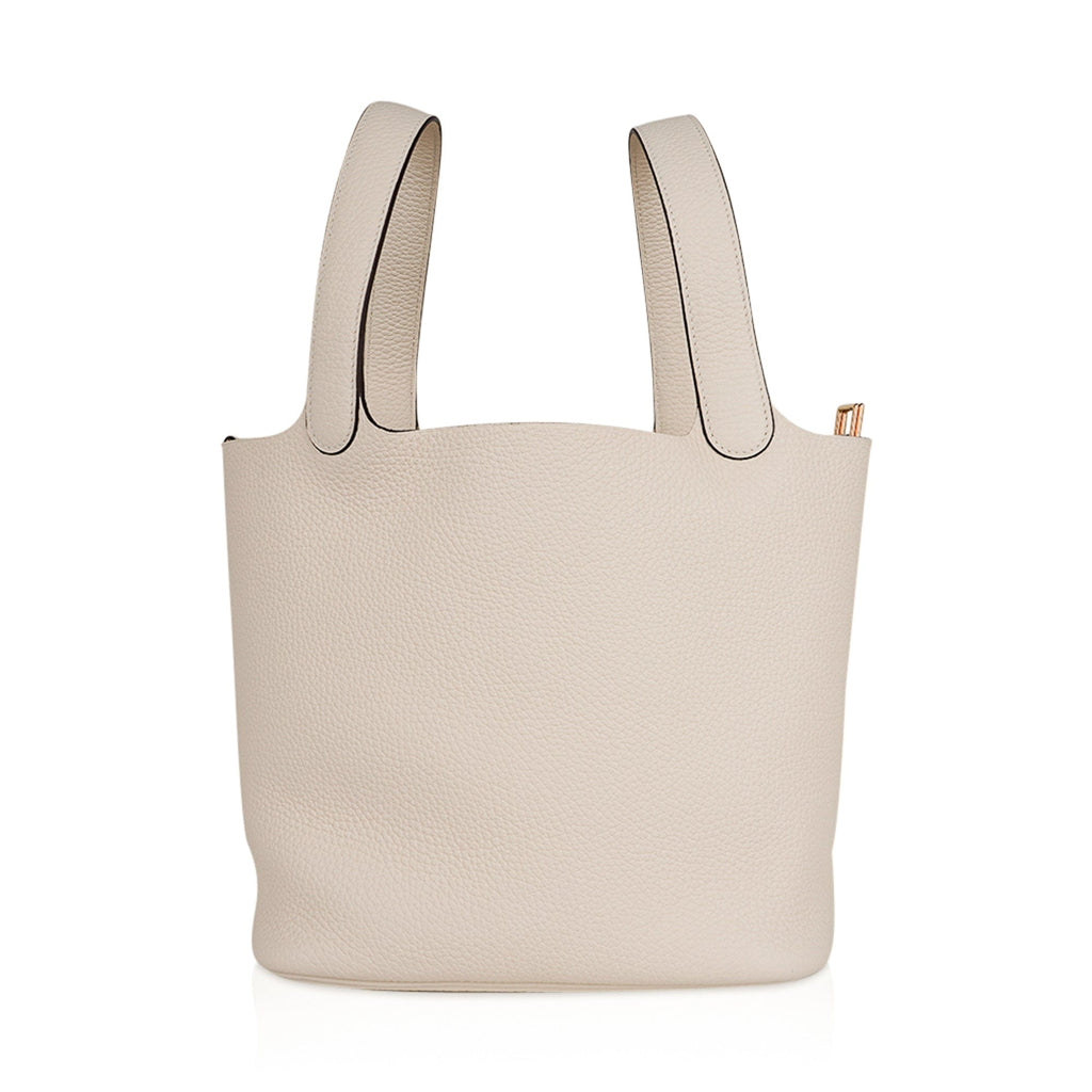 Picotin Lock 22 Bag MM Nata Clemence Gold Hardware