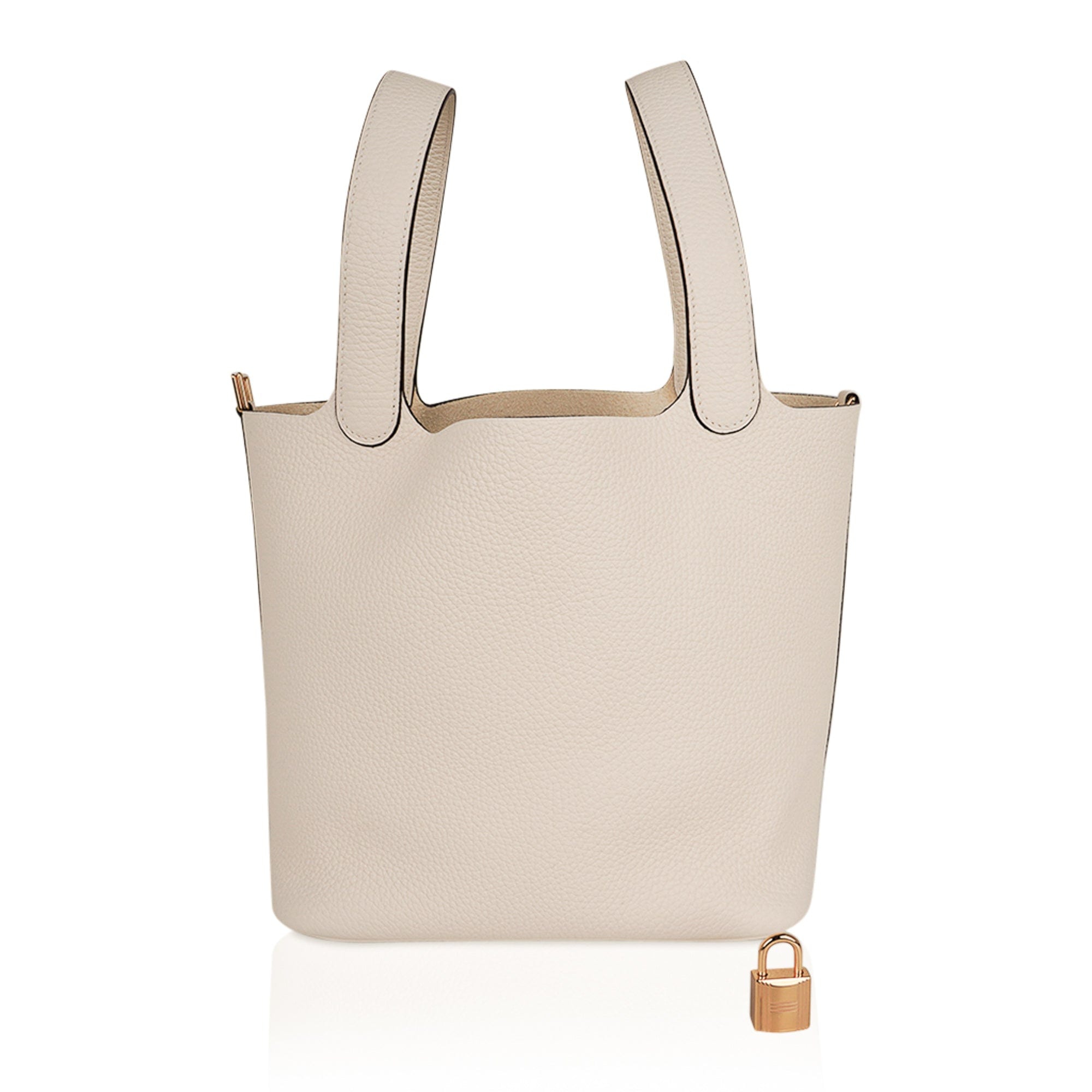 Picotin Lock 22 Bag MM Nata Clemence Gold Hardware