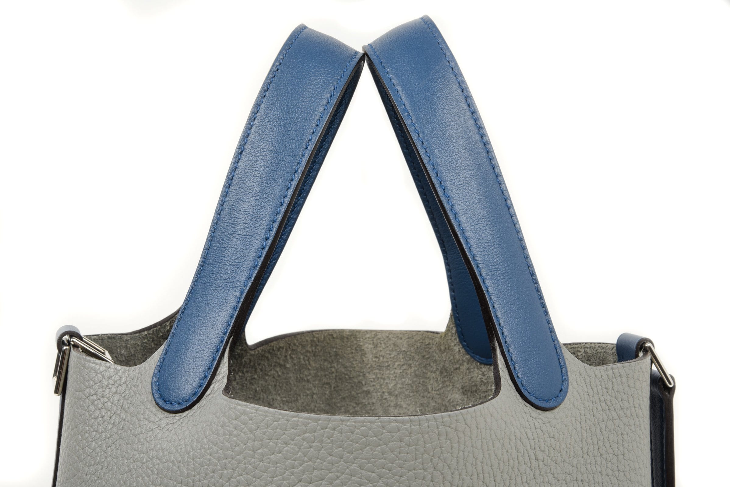 Picotin Lock Touch Bag 18cm Gris Mouette Blue Agate Limited Edition New