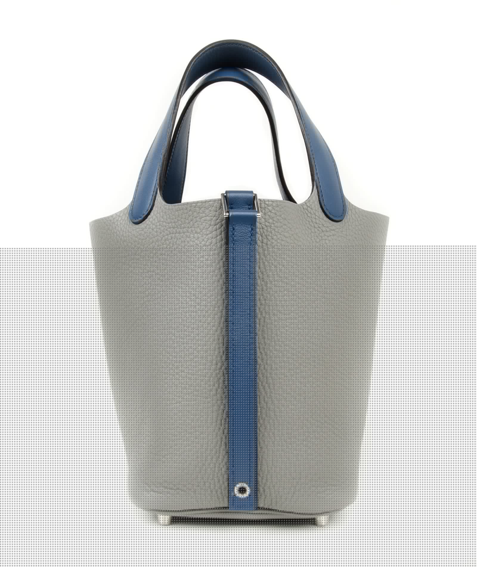 Picotin Lock Touch Bag 18cm Gris Mouette Blue Agate Limited Edition New