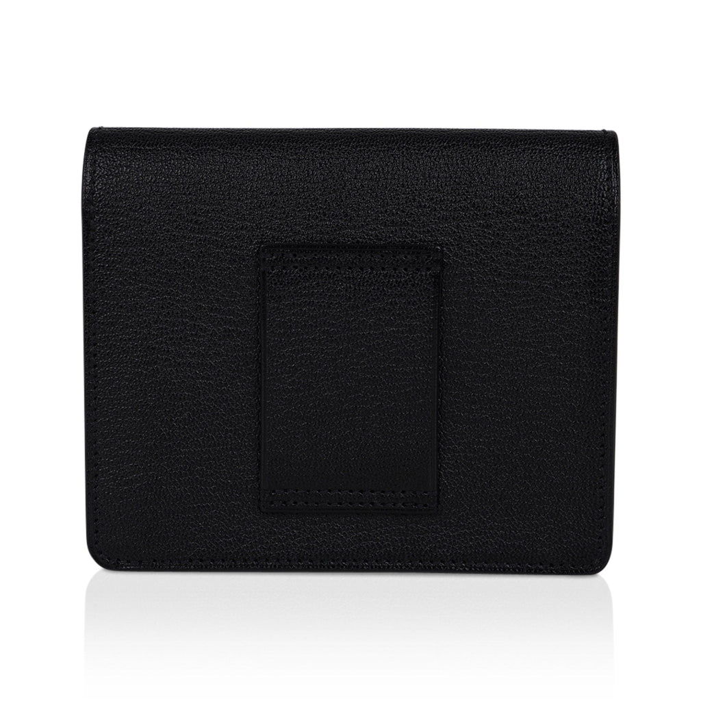Roulis Slim Wallet Belt Bag Black Palladium Chevre