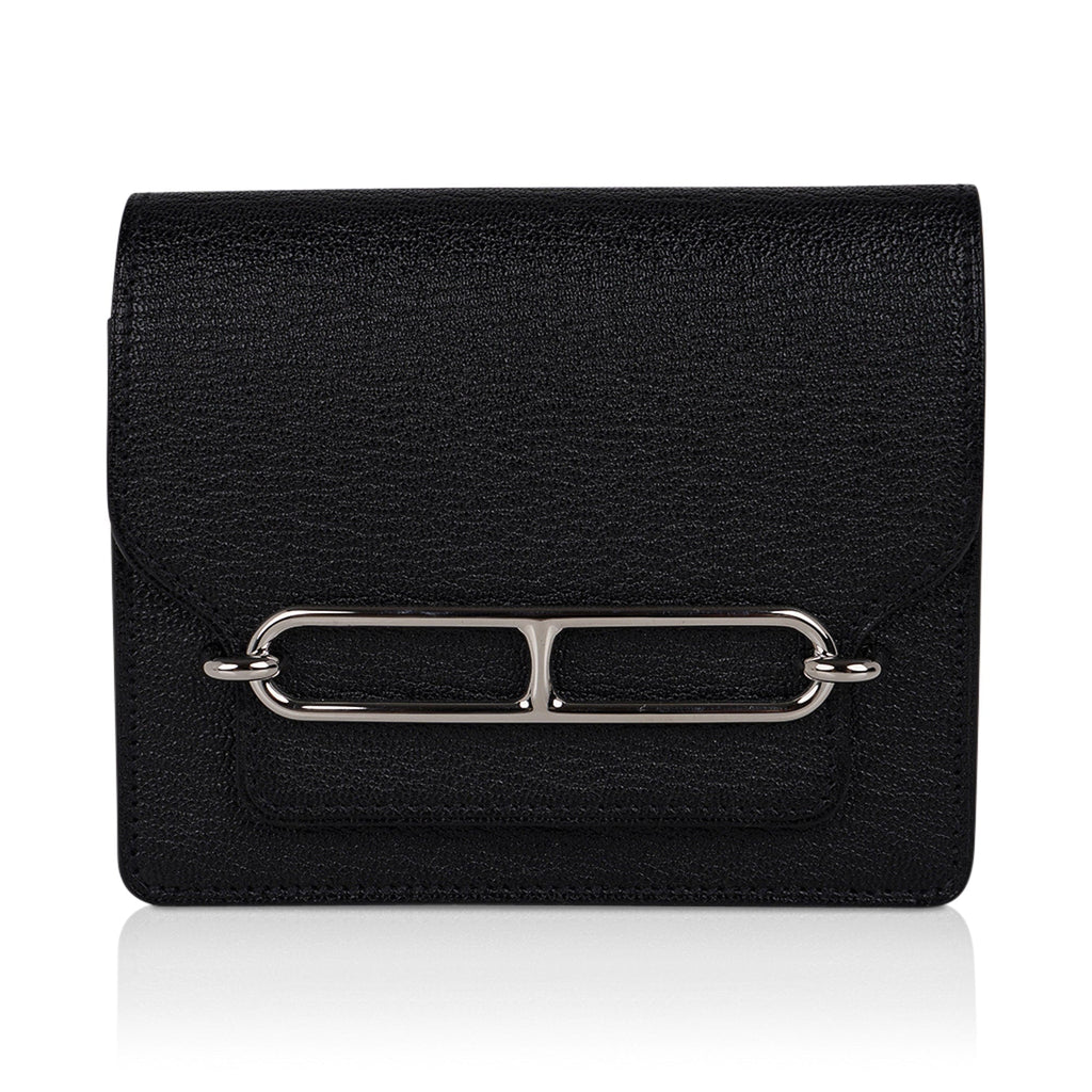 Roulis Slim Wallet Belt Bag Black Palladium Chevre