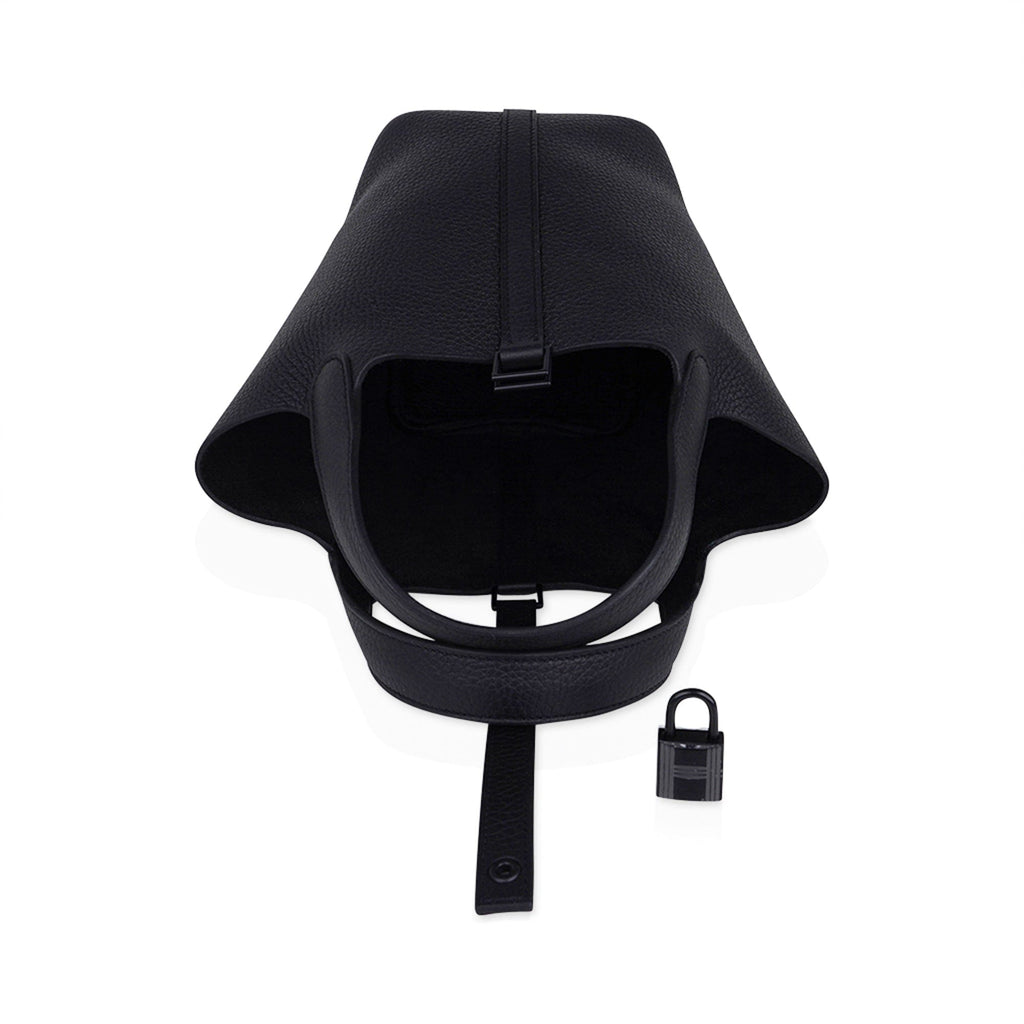 So Black Picotin Lock 18 Tote Bag Limited Edition