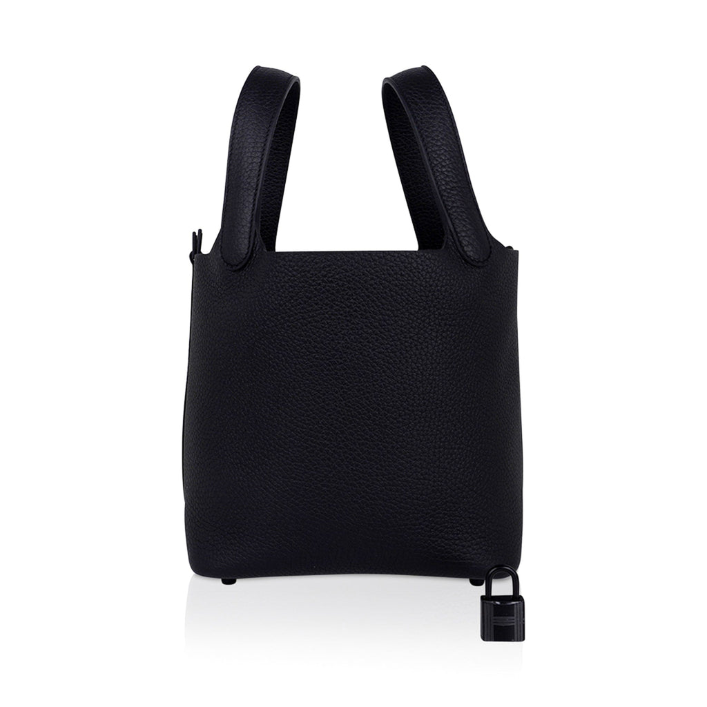So Black Picotin Lock 18 Tote Bag Limited Edition