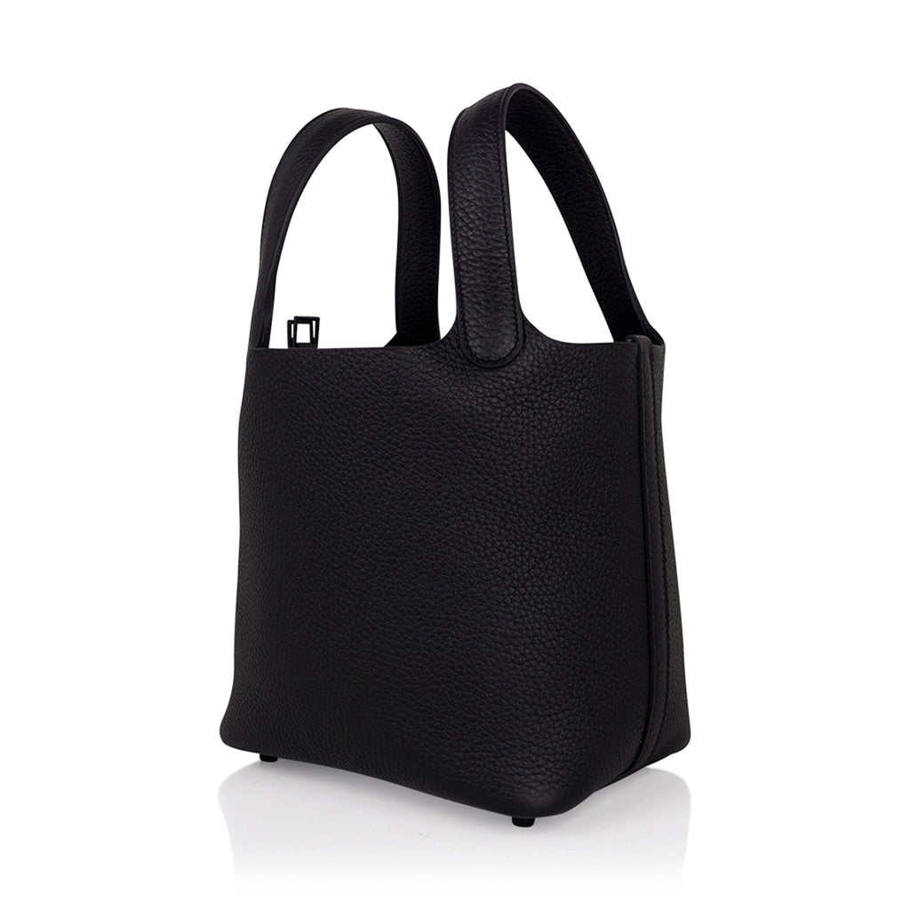 So Black Picotin Lock 18 Tote Bag Limited Edition
