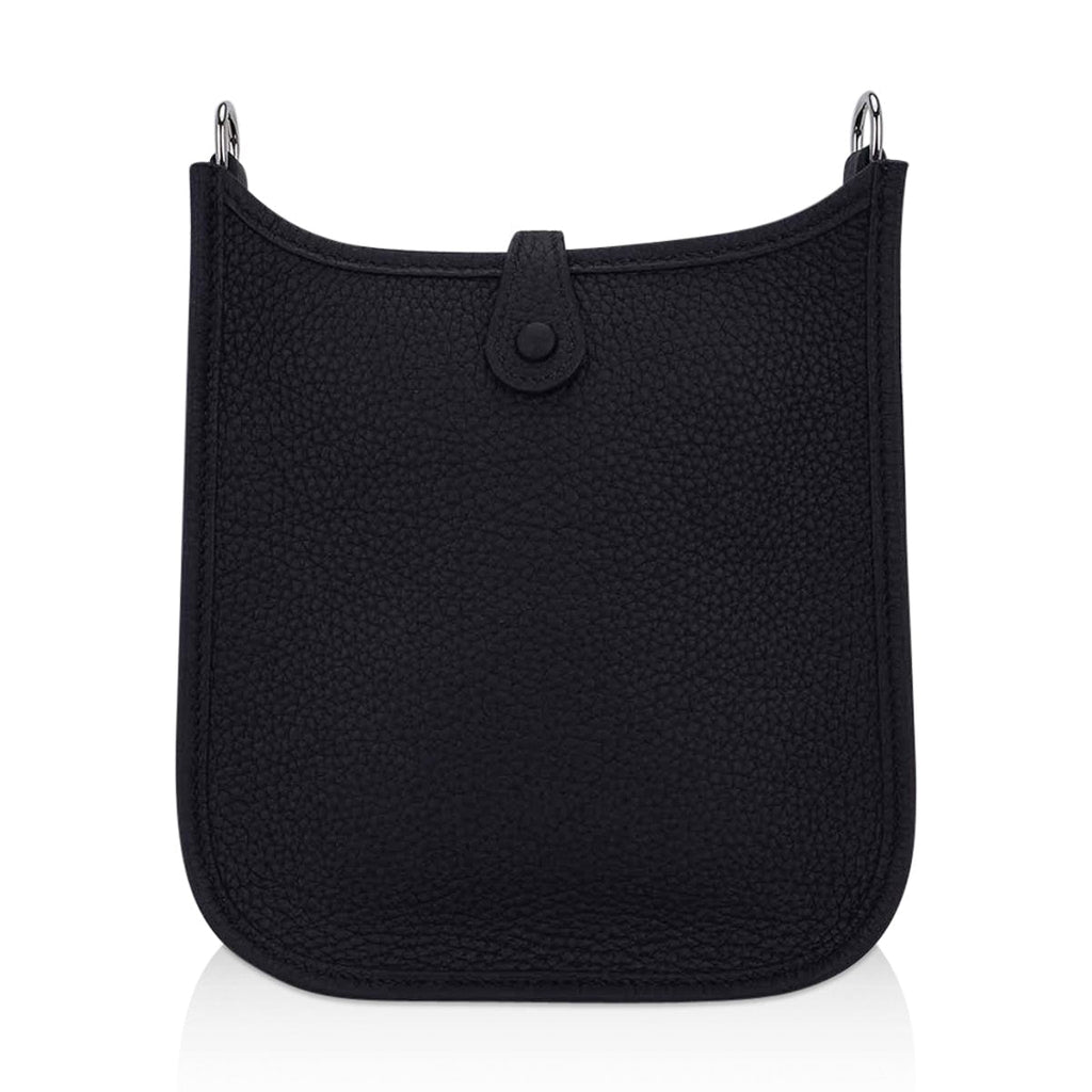 Mini Evelyne TPM Bag Black Clemence Leather Cavale Strap with Palladium Hardware