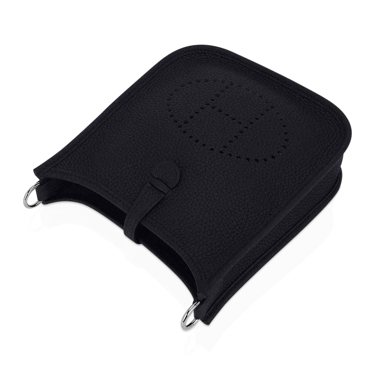 Mini Evelyne TPM Bag Black Clemence Leather Cavale Strap with Palladium Hardware