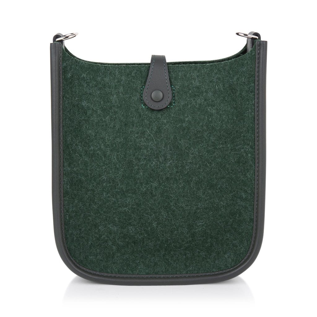 Evelyne TPM Bag Vert Anglais Feutre Vert Cypress Swift Leather Trim