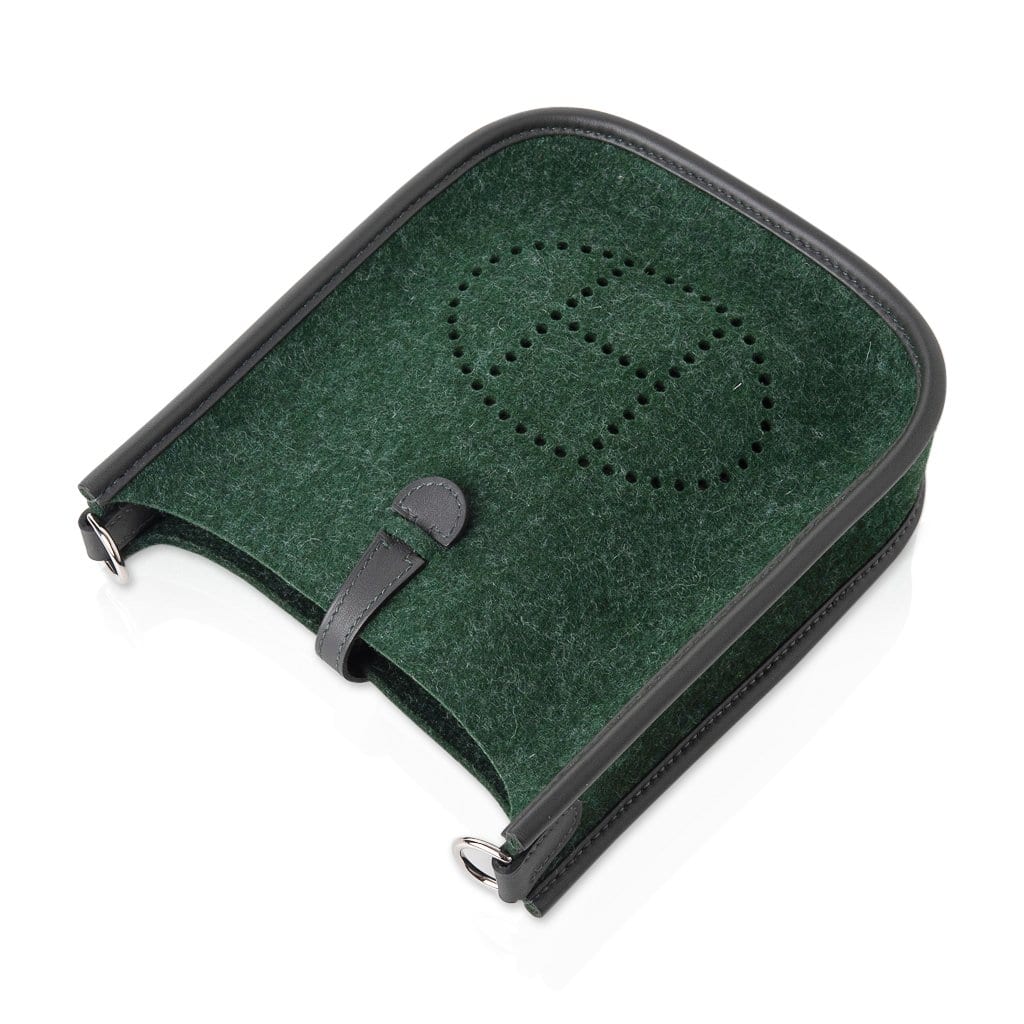 Evelyne TPM Bag Vert Anglais Feutre Vert Cypress Swift Leather Trim
