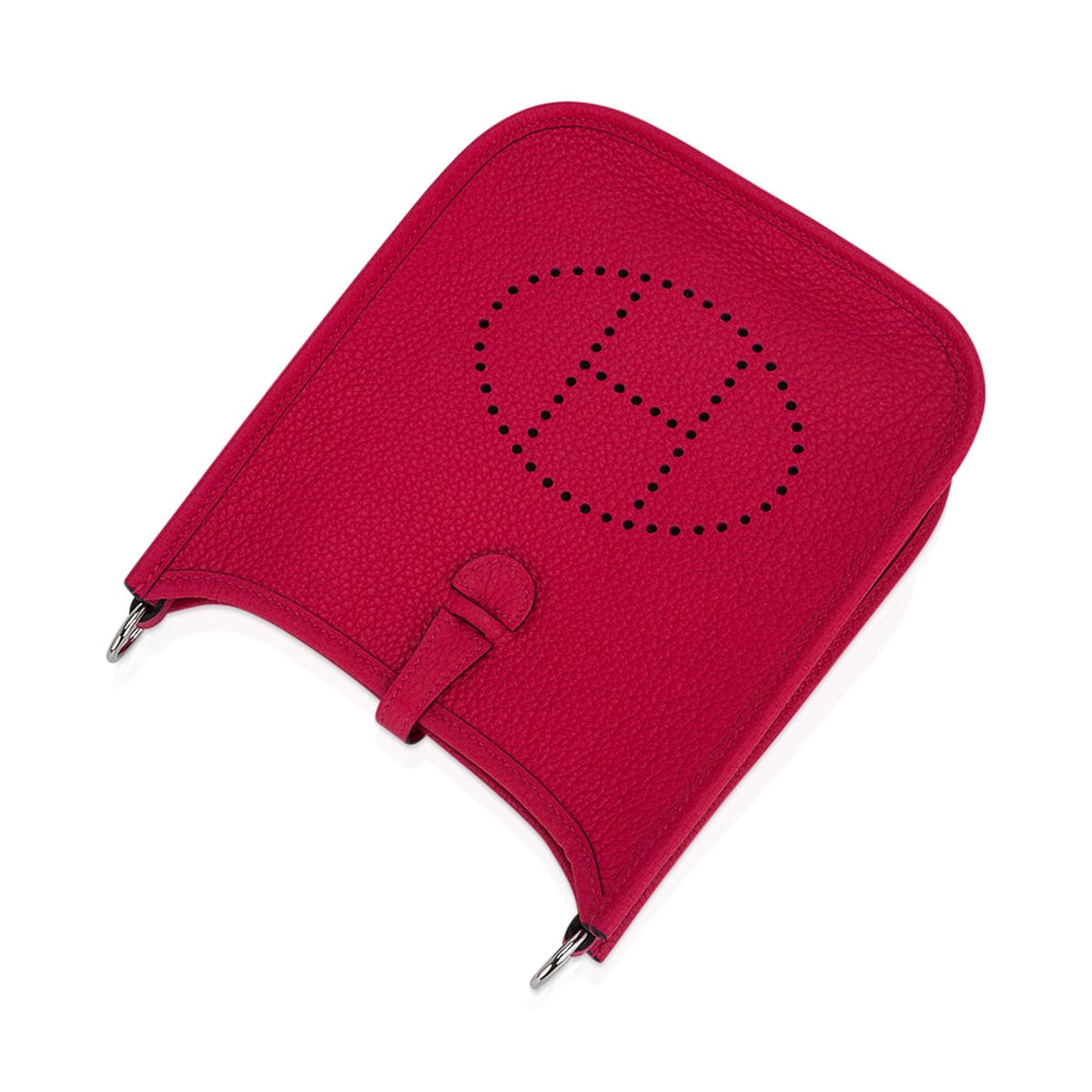 Mini Evelyne III TPM Bag Framboise Clemence Leather with Palladium Hardware