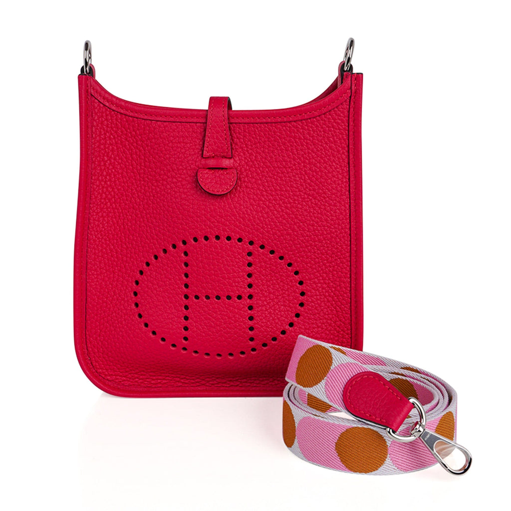 Mini Evelyne III TPM Bag Framboise Flipperball Strap with Palladium Hardware