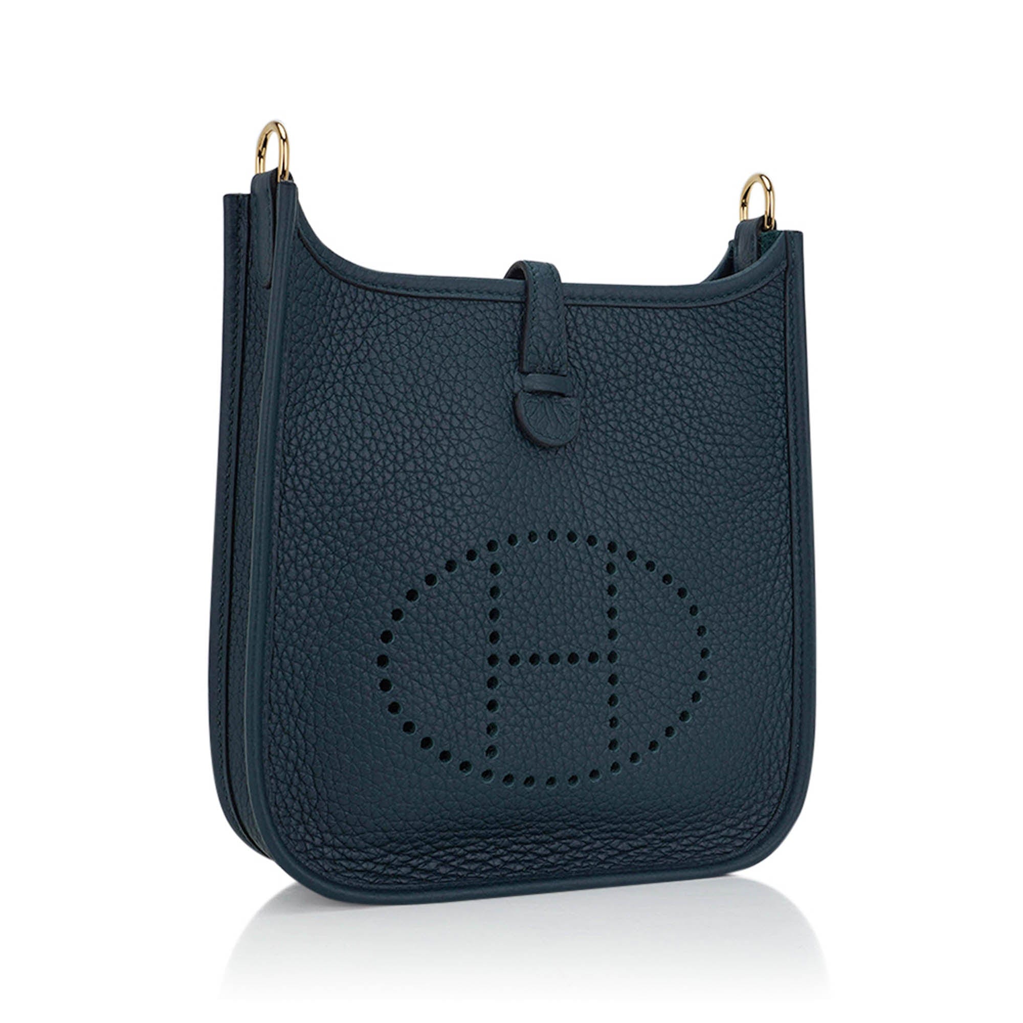 Mini Evelyne III TPM Crossbody Bag Vert Rousseau Clemence with Gold