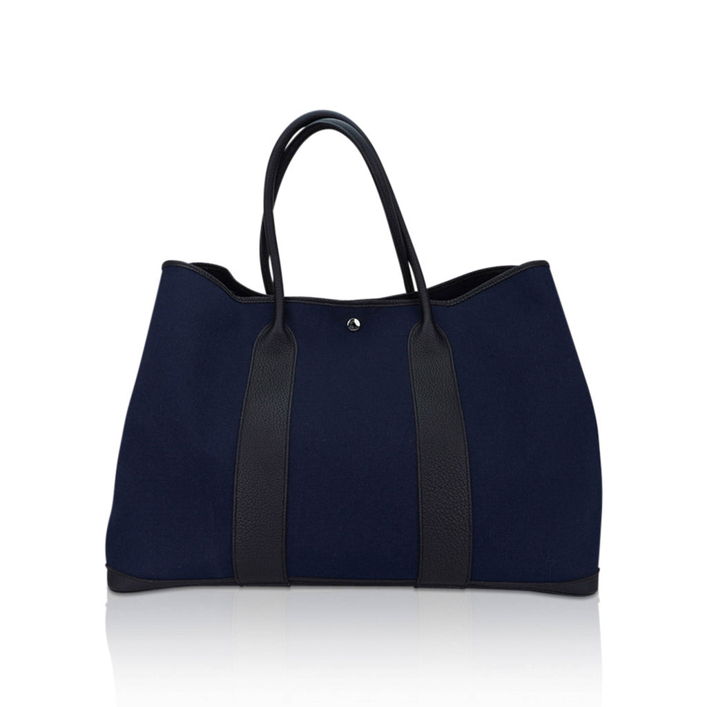 Garden Party Voyage 49 Bag Marine Canvas Black Vache Country Leather