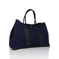 Garden Party Voyage 49 Bag Marine Canvas Black Vache Country Leather