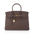 Birkin 35 Bag Chocolate Togo Gold Hardware