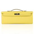 Kelly Cut Bag Clutch Souffre Rare to Find Epsom Leather