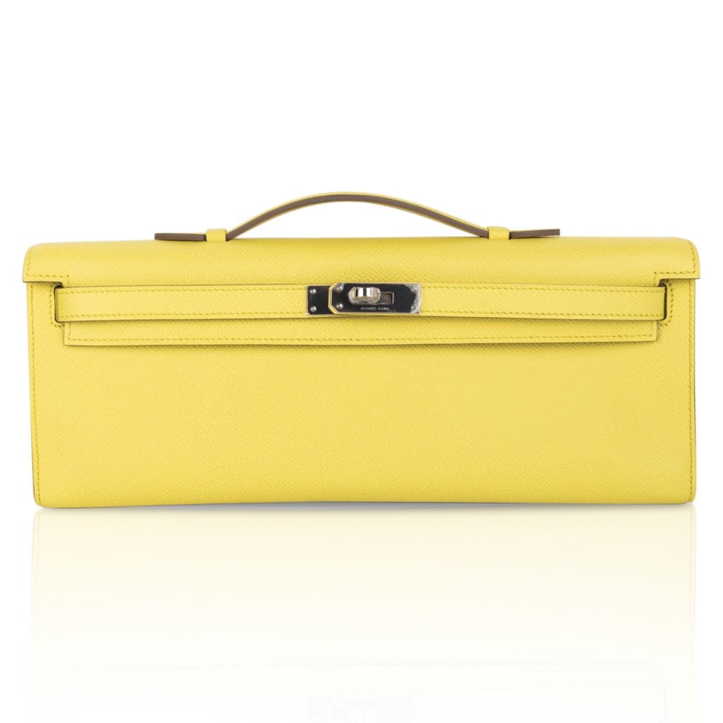 Kelly Cut Bag Clutch Souffre Rare to Find Epsom Leather