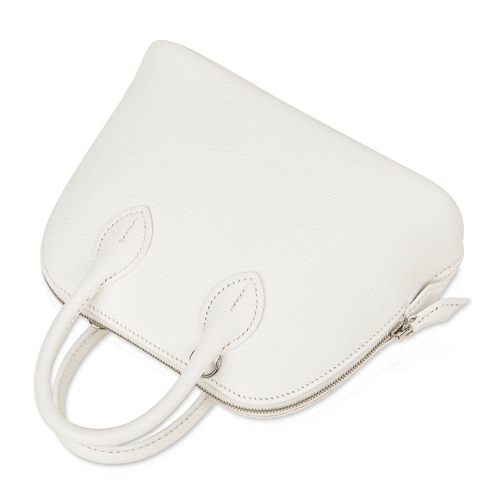 Bolide 1923 Mini Bag White Chevre Leather Palladium Hardware