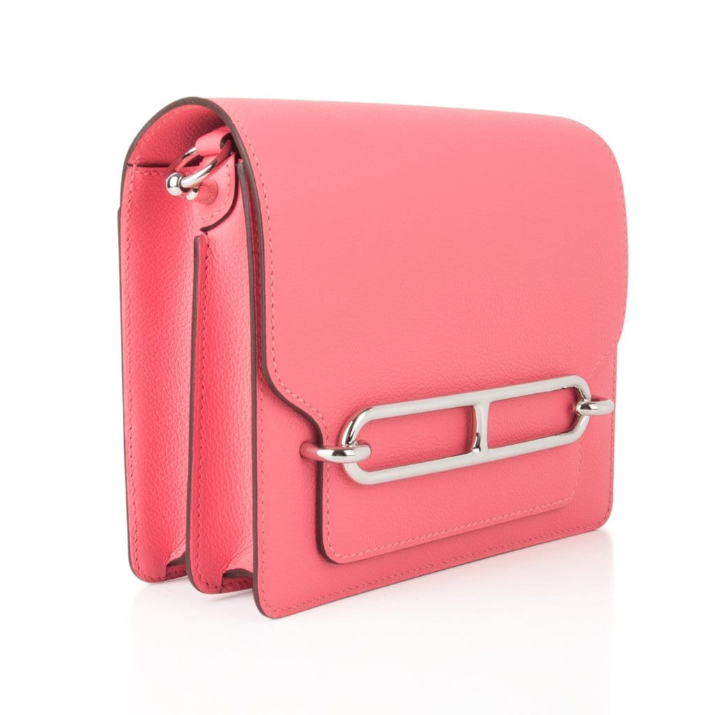 Mini Roulis Bag Rose Azalee Pink (Convertible Shoulder to Crossbody)