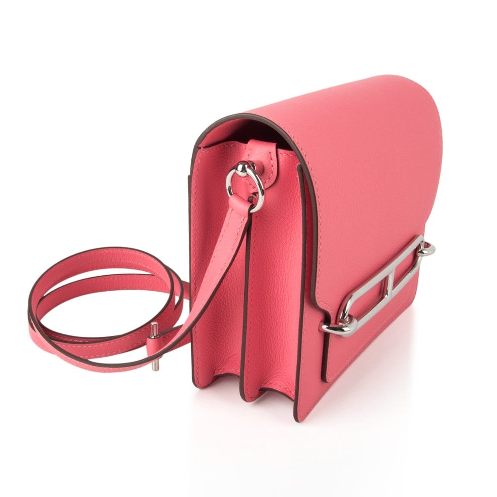 Mini Roulis Bag Rose Azalee Pink (Convertible Shoulder to Crossbody)