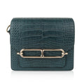 Mini Roulis Bag Vert Cypress Alligator (Convertible Shoulder to Crossbody)