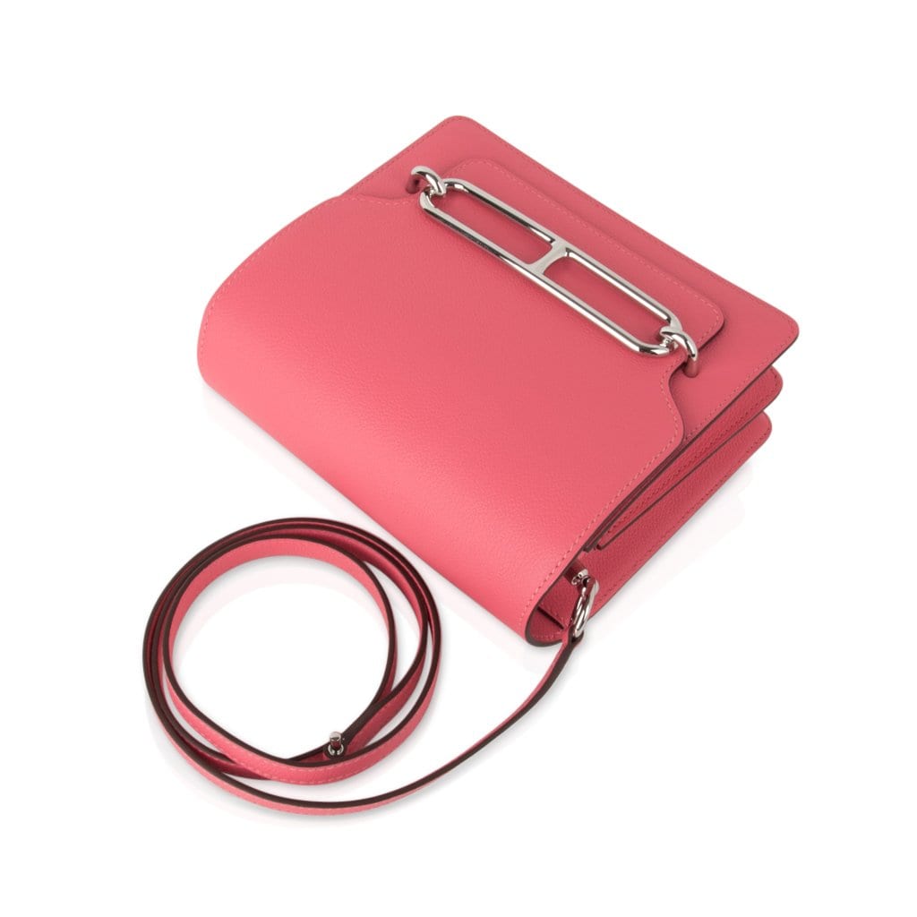 Mini Roulis Bag Rose Azalee Pink (Convertible Shoulder to Crossbody)