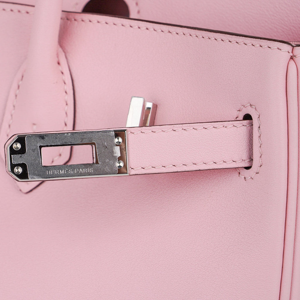 Birkin 25 Bag Rose Sakura Palladium Hardware Rare