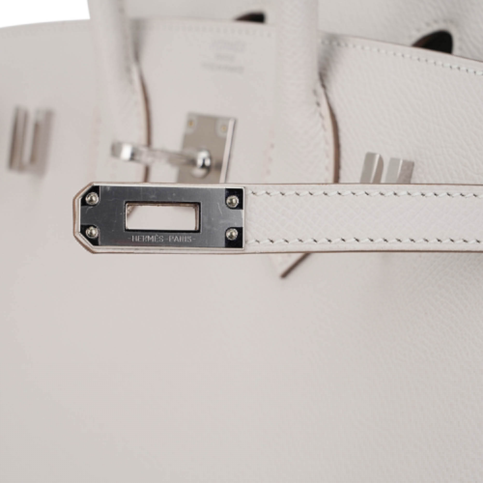 Birkin Sellier 25 Bag Gris Pale Epsom Leather with Palladium Hardware