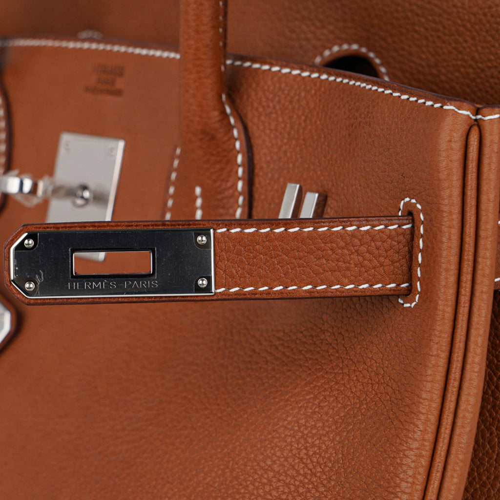 Birkin 30 Bag Barenia Faubourg Palladium Hardware