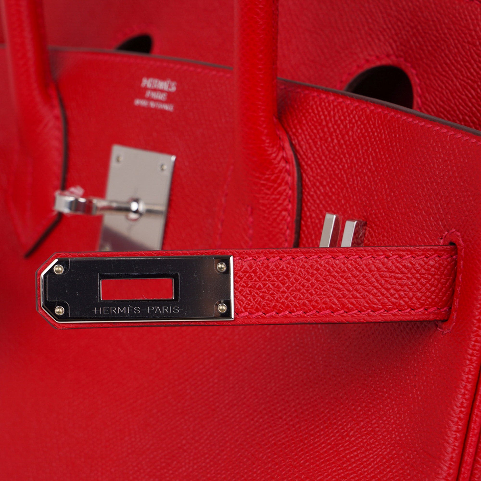 Birkin 30 Bag Rouge Casaque Epsom Leather with Palladium Hardware