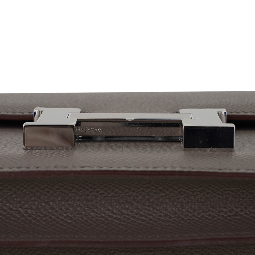 Mini Constance 18 Bag Etain Epsom Leather with Palladium Hardware